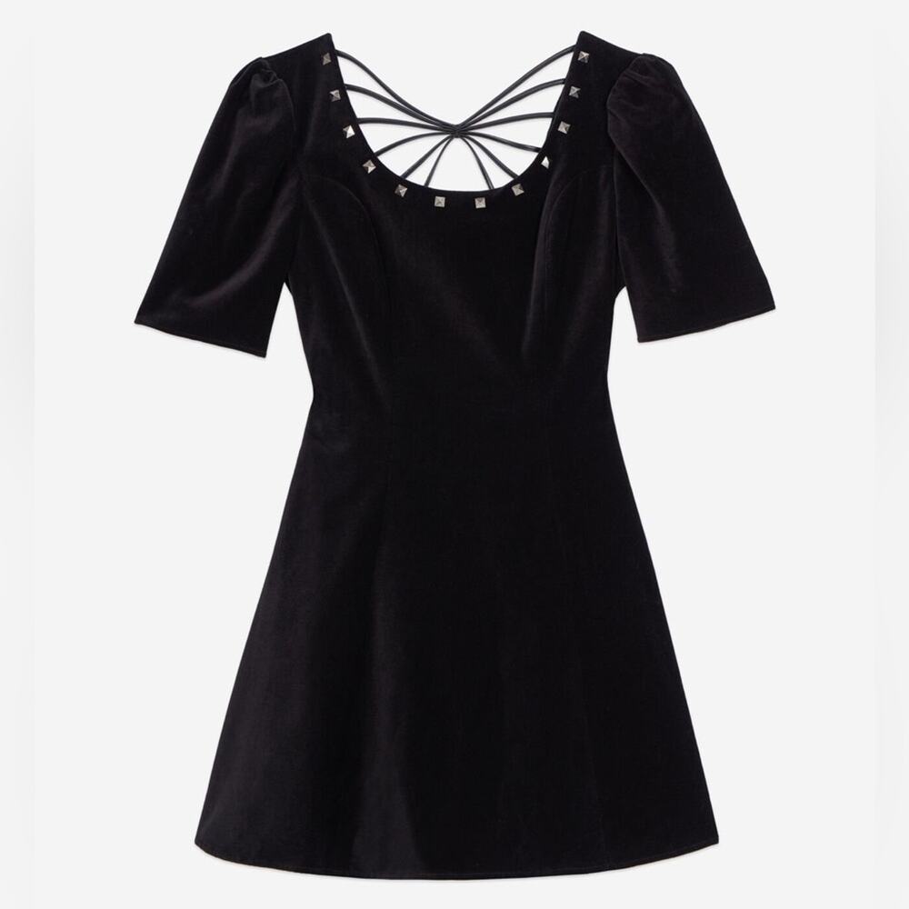 The Kooples Velvet Short Black Dress - Picture 16 of 16